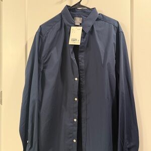 Uniqlo Navy Button-Up Shirt